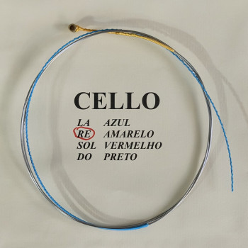 Corda Violoncelo Cello Mauro Calixto Ré - Amarelo